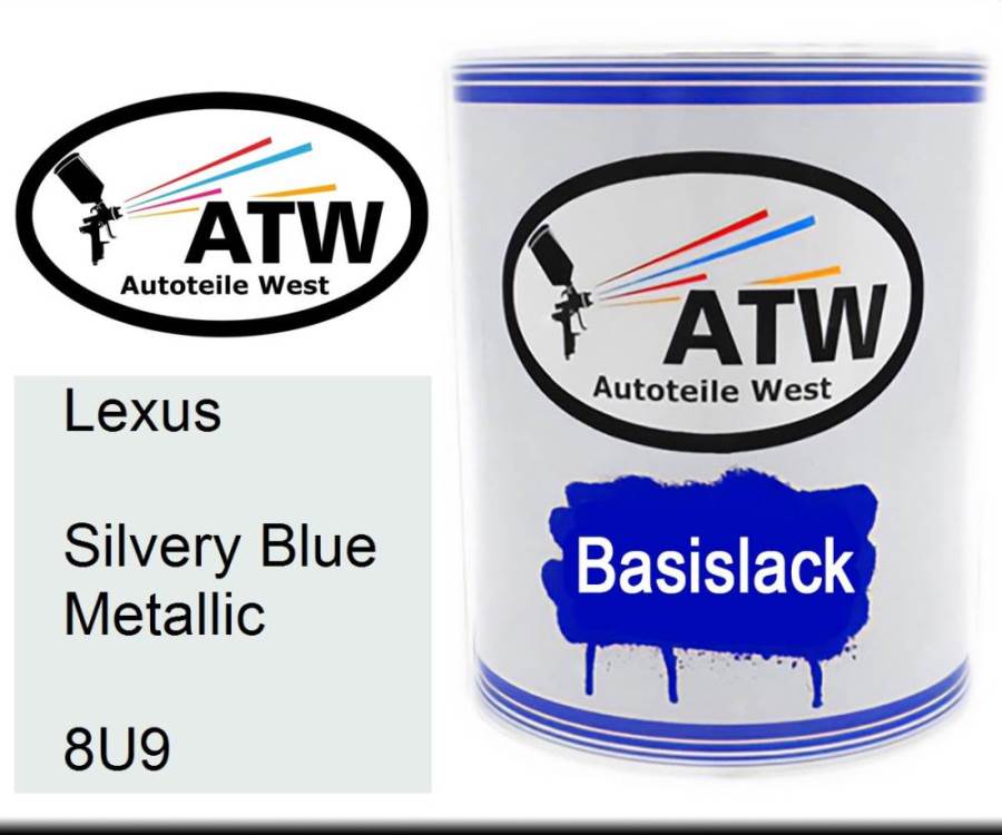 Lexus, Silvery Blue Metallic, 8U9: 1L Lackdose, von ATW Autoteile West.